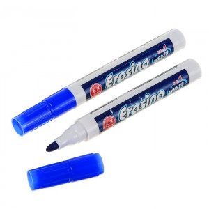 Маркер для доски 3 мм синий Маркер водный для письма по магнитно-маркерной или стеклянной поверхности магнитно-маркерной доски или флипчарта,  синего цвета
